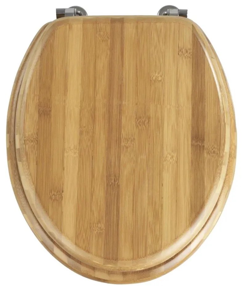 WENKO 144726100 - WC-ülőke BAMBOO 34x41 cm barna/ezüst