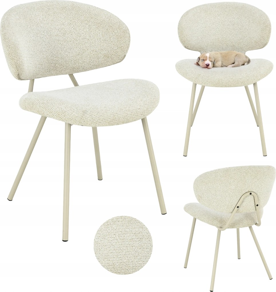 Vosa kárpitozott szék bézs melange Modern konyhai étkezőszék