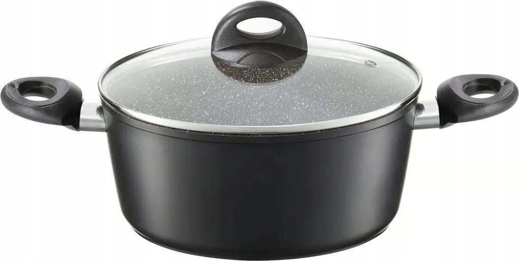 Fazék Fedővel Qualum Basic Stone Edition Arras Bevonattal 20 CM Ambition