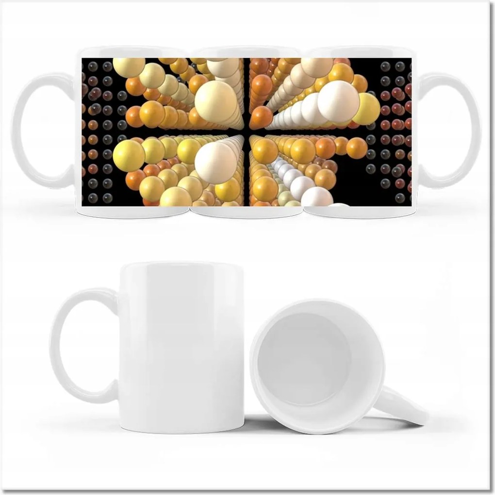 Nyomott mintás bögre Narancssárga absztrakt