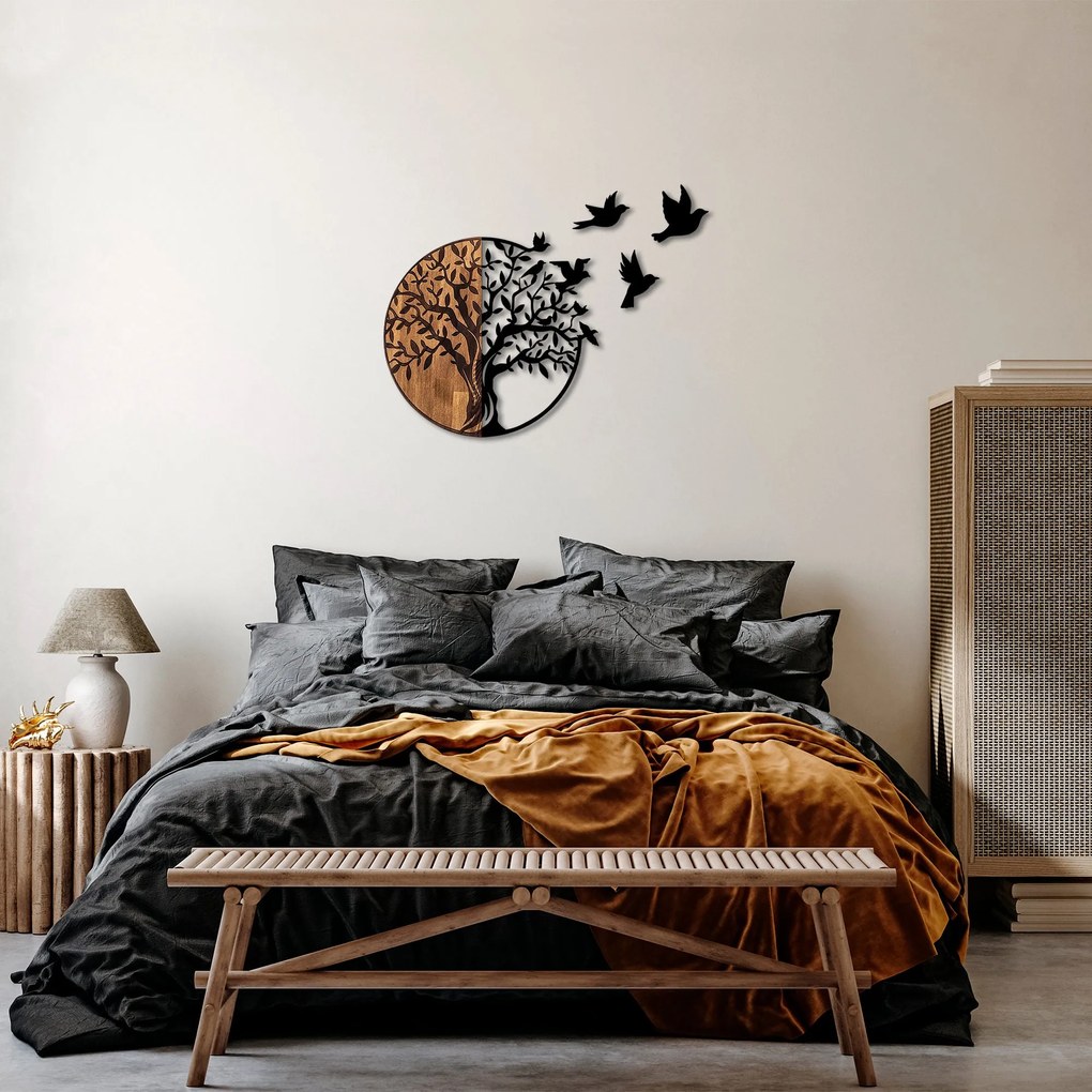 Fa fali dekoráció, Tree And Birds - 322