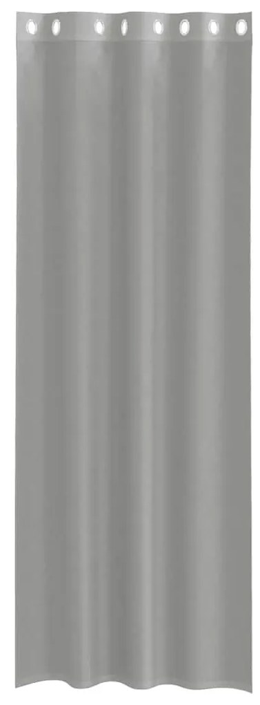 2 db világosszürke fátyolfüggönyök rojtokkal 140x300 cm