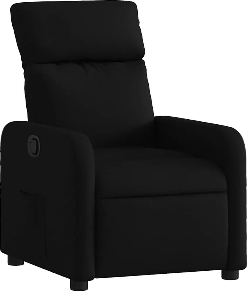 vidaXL fekete szövet dönthető fotel