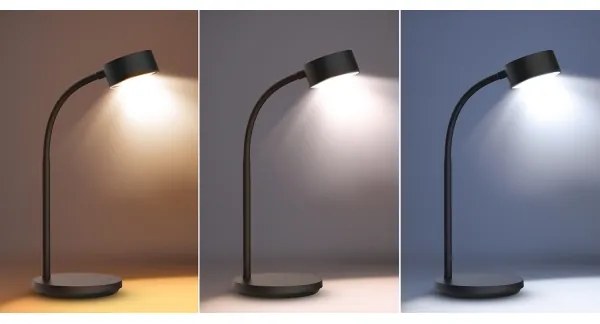 Solight WO3000-B- LED Dimmelhető asztali lámpa LED/4,5W/5V 3000/4000/6500K fekete