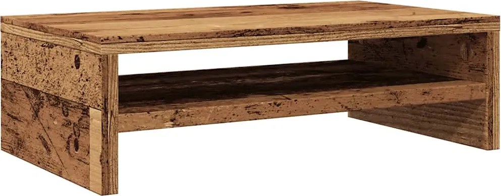 vidaXL Régi fa forgácslap monitorállvány 42 x 24 x 13 cm