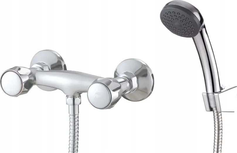 Stílusos Verde Duro zuhanycsaptelep tekerőgombokkal, króm