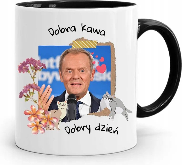 Bögre Fekete Donald Tusk Po Platform Ajándék
