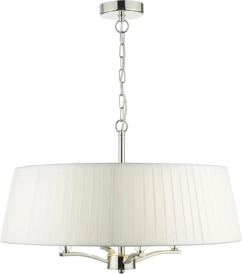 DAR LIGHTING CRI042 CRISTIN Ernyős Függesztett Lámpa Polírozott Nikkel E14 IP20