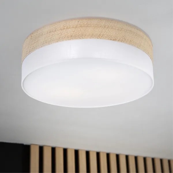 Mennyezeti lámpa SIRJA BOHO 2xE27/15W/230V átmérő 45 cm bézs/fehér