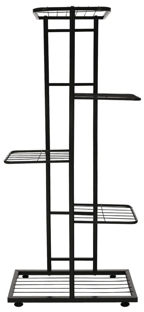 Bamir 1 virágállvány, sötétszürke, 43 x 22 x 98 cm