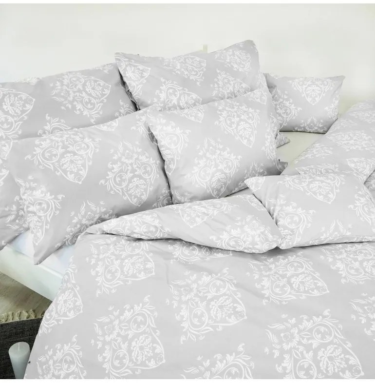 EMI Atén szürke flanel ágyneműhuzat, A standard egyszemélyes ágy szett tartalma: 1x 140x200 + 1x 70x90