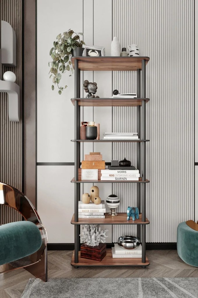 Bookcase 6 Rect - dió polc