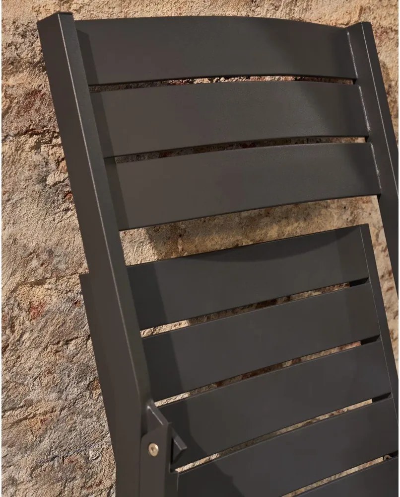 Fekete fém kerti szék Torreta – Kave Home