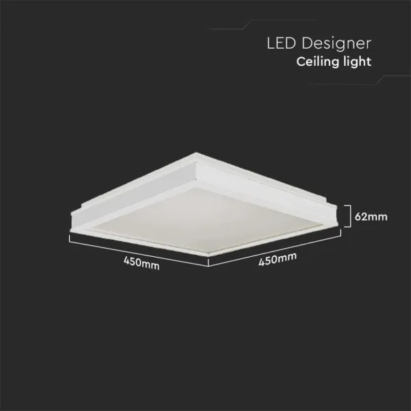 LED Mennyezeti lámpa LED/24W/230V 4000K 45x45 cm fehér