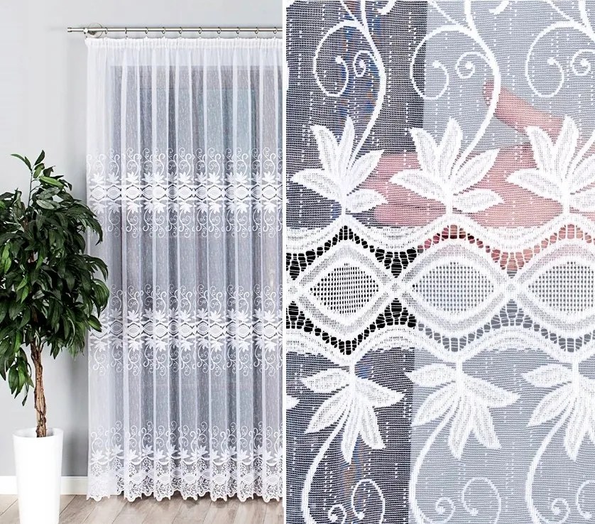 Jupiter jacquard mintás 018960, magasság 230cm, fehér szín (méterenként)