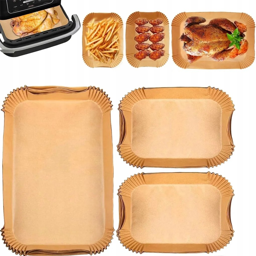 Papírbetét Zsírmentes Olajsütőhöz Air Fryer 160db