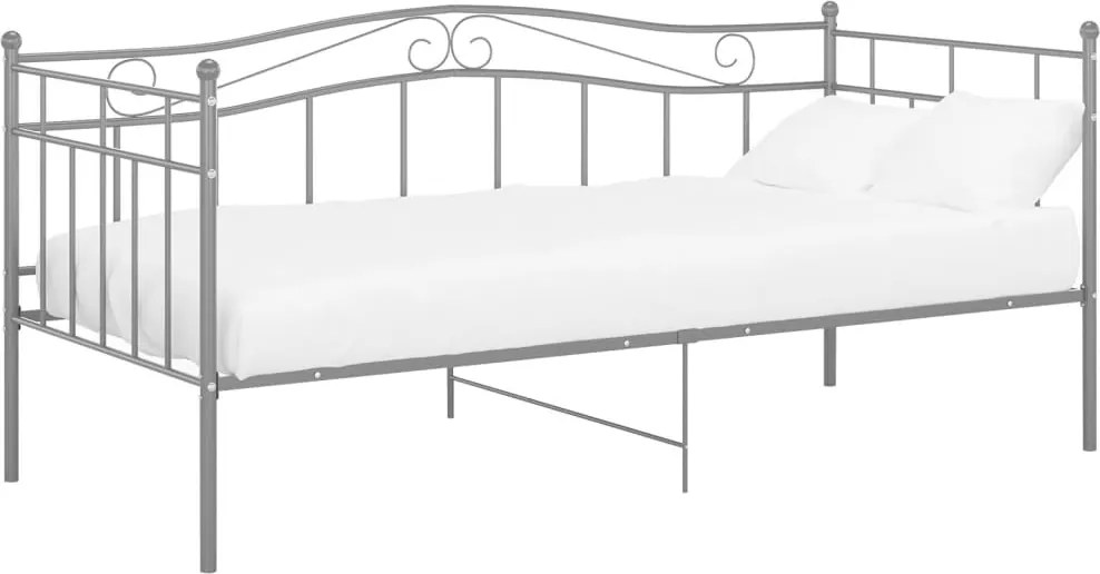 vidaXL szürke fém kanapéágy-keret 90 x 200 cm