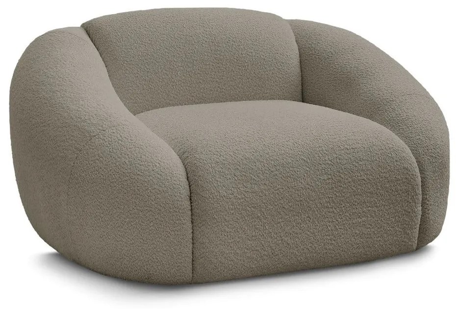 Szürkésbarna buklé fotel Tina – Bobochic Paris