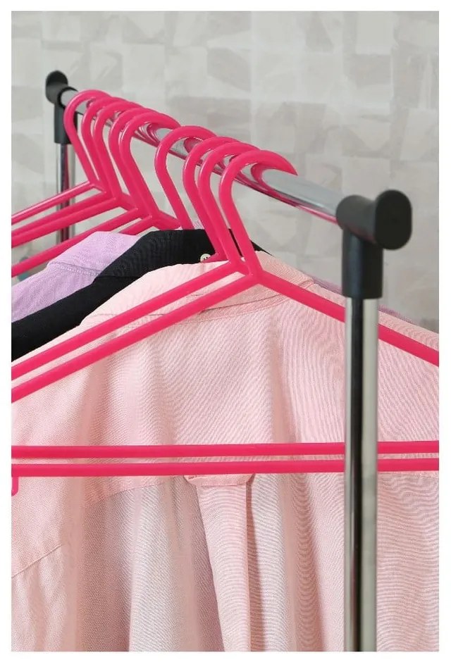 Ezüstszínű fém teleszkópos-gurulós ruhatartó állvány – Premier Housewares