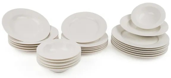 24 darabos fehér porcelán étkészlet