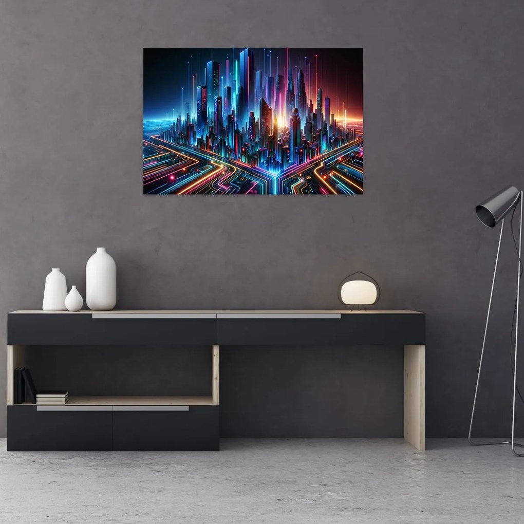 Kép - A jövő városa (90x60 cm)