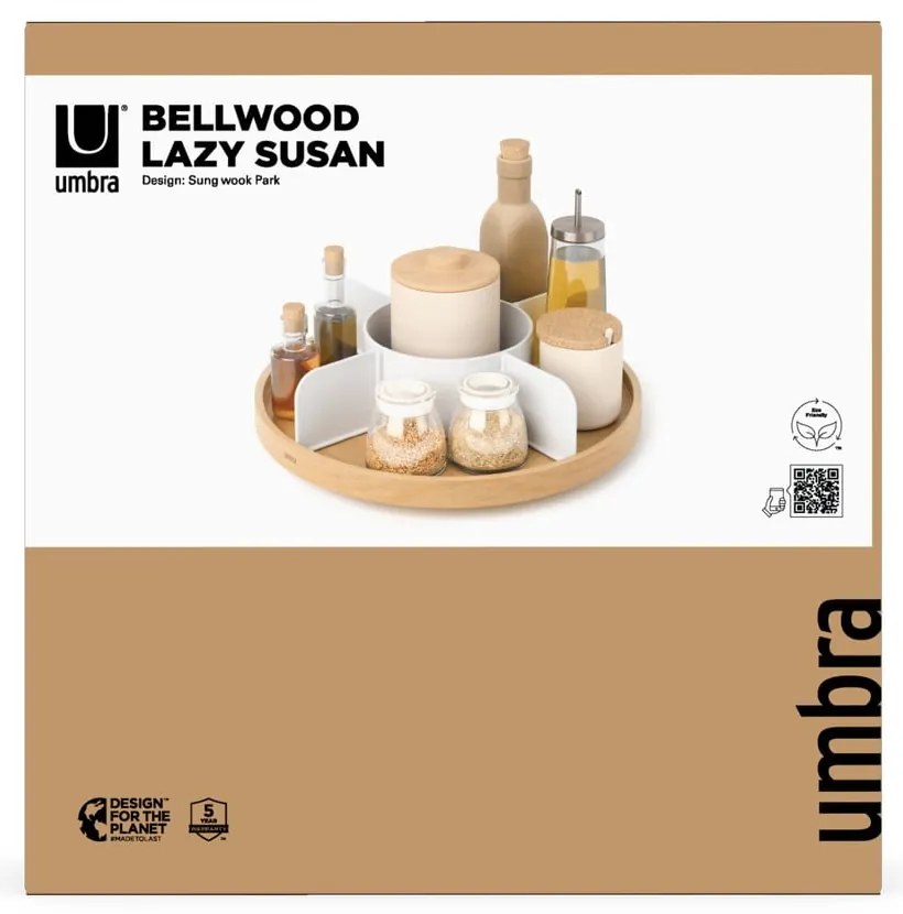 Natúr színű fa fürdőszobai rendszerező Bellwood – Umbra