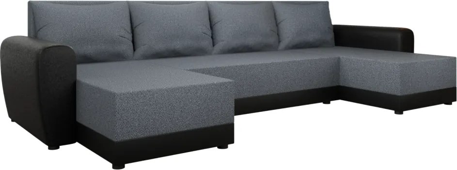 Univerzális ülőgarnitúra, szürke/fekete, DAKAR NEW U