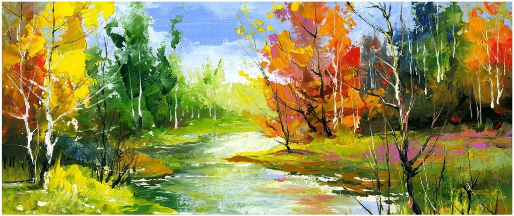 Kép - Tájfestés (120x50 cm)