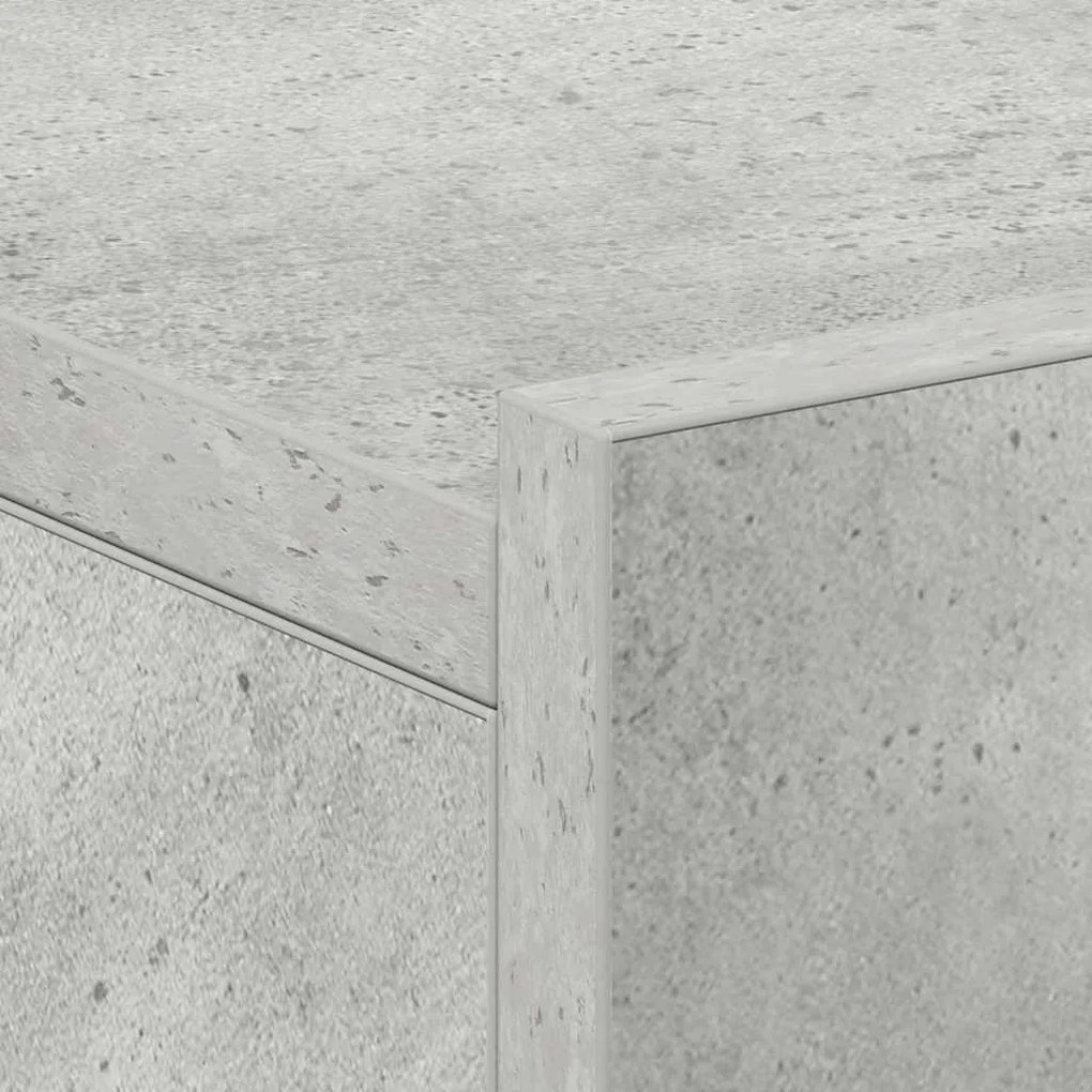 betonszürke szerelt fa függő éjjeliszekrény 40 x 30 x 15 cm