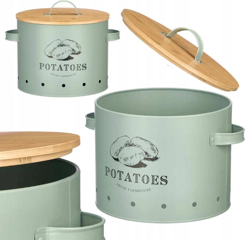 Burgonya Tároló Doboz Konyhai Tároló Rendszerező Menta