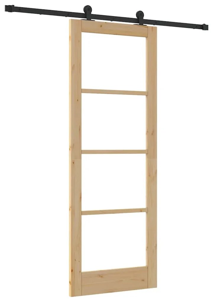 Csúszóajtó ORKDAL Barna 78 x 211 cm Fa és fém