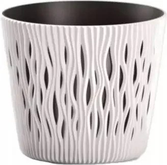 Virágtartó fehér Sandy Round DSR220-S449