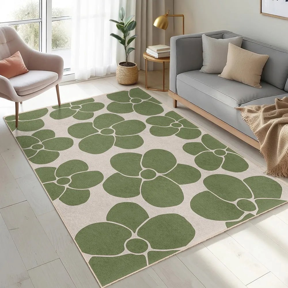 Zöld mosható futószőnyeg 60x230 cm Green Meadow – Mila Home