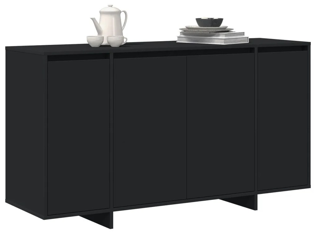 Fekete oldalszekrény Fekete Mérnöki fa 135 x 41 x 75 cm