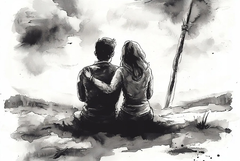 Vászonkép Canvas Emberek Férfi Nő Pár Kapcsolat Szerelem 120x80