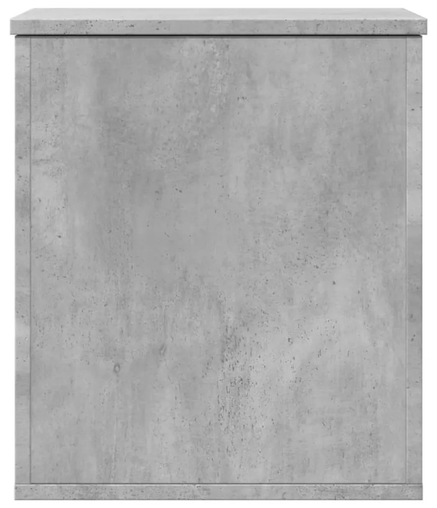 betonszürke szerelt fa tárolóláda 40x42x46 cm