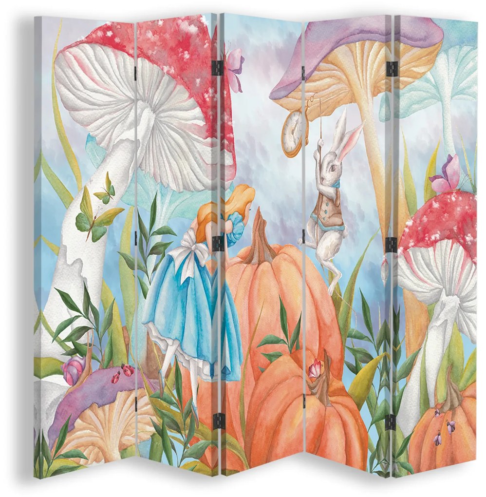 Gario Paraván Kis Alice Csodaországban napközben Méret: 180 x 170 cm, Kivitelezés: Forgó paraván 360°