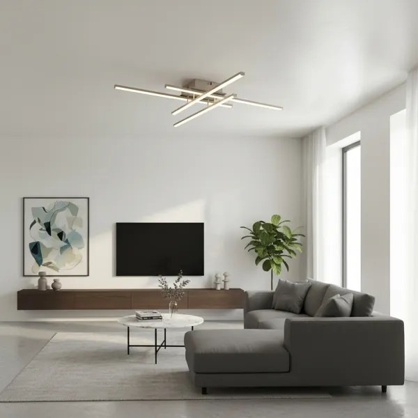 Brilagi - LED mennyezeti lámpa STRIPES LED/37W/230V ezüstszínű