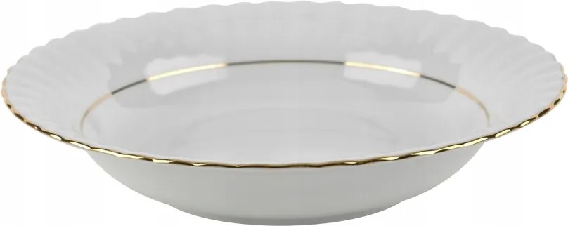 Mélytányér 22cm Iwona B014 Arany vonal