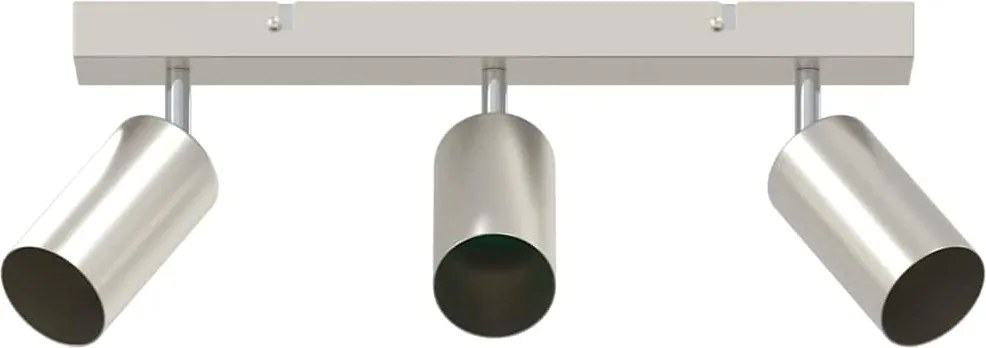 vidaXL Mennyezeti spotlámpa fényszórókkal Nikkel 38 x 6 x 16 cm Fém