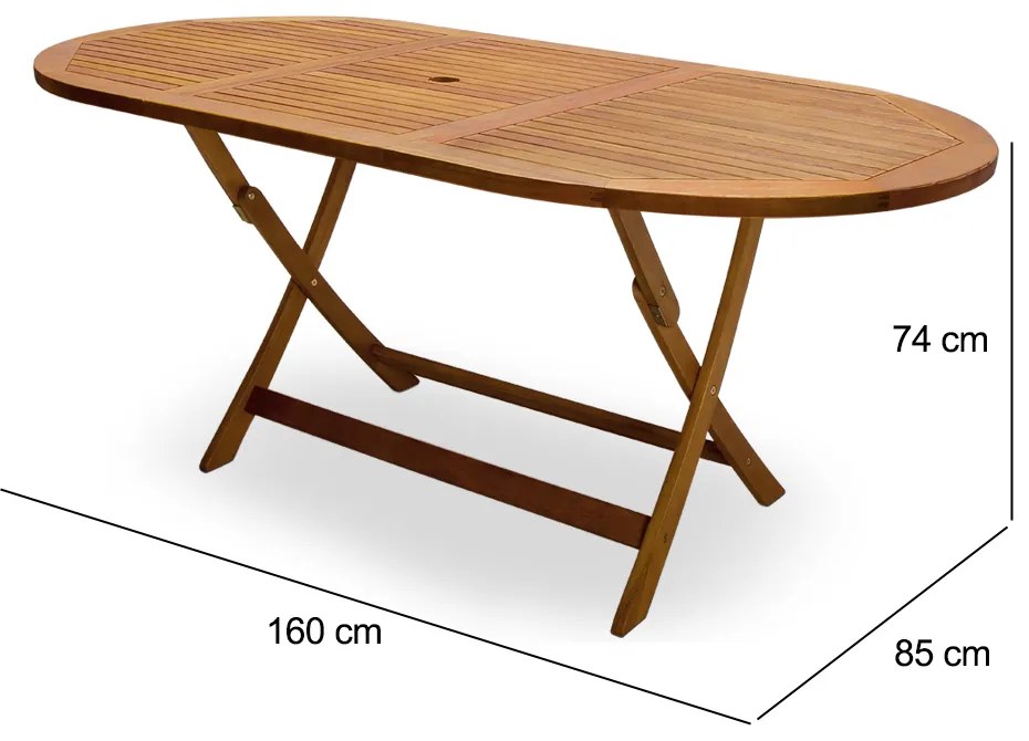 Deuba Boston 1+6 fa garnitúra - akác