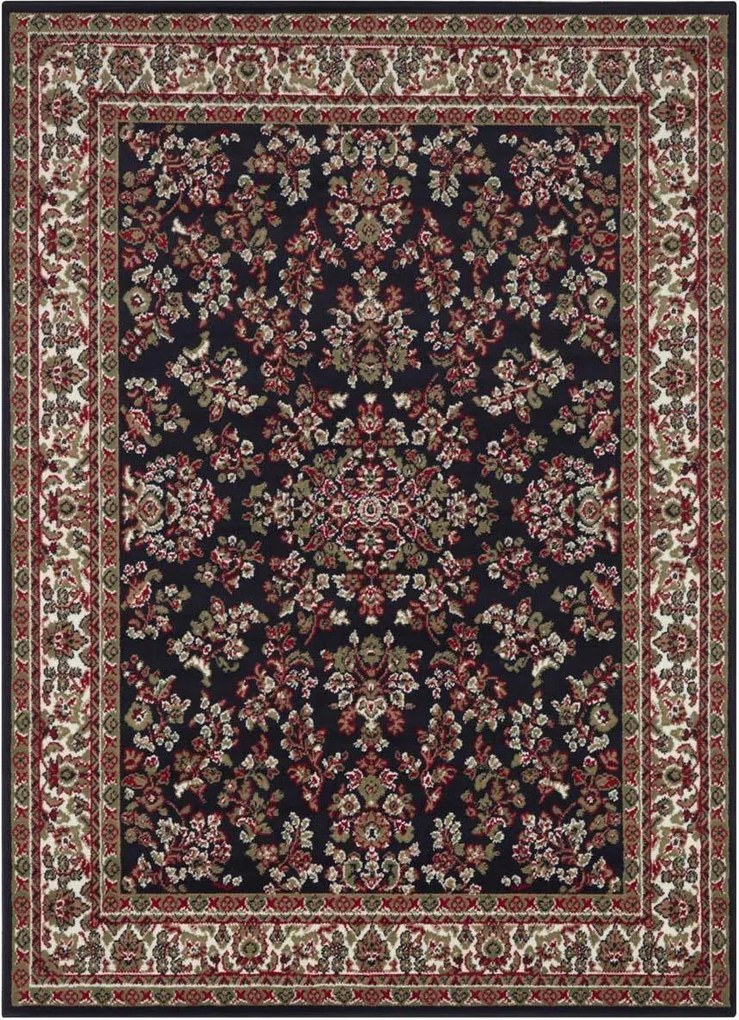 Klasszikus szőnyeg nappaliba,fekete-bordó 80x150cm