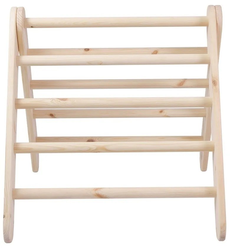 Rózsaszín-natúr színű borovi fenyő pikler háromszög 61x60x60 cm Montessori – Meowbaby
