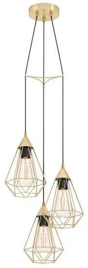 Eglo 43683 - Csillár zsinóron TARBES 3xE27/60W/230V