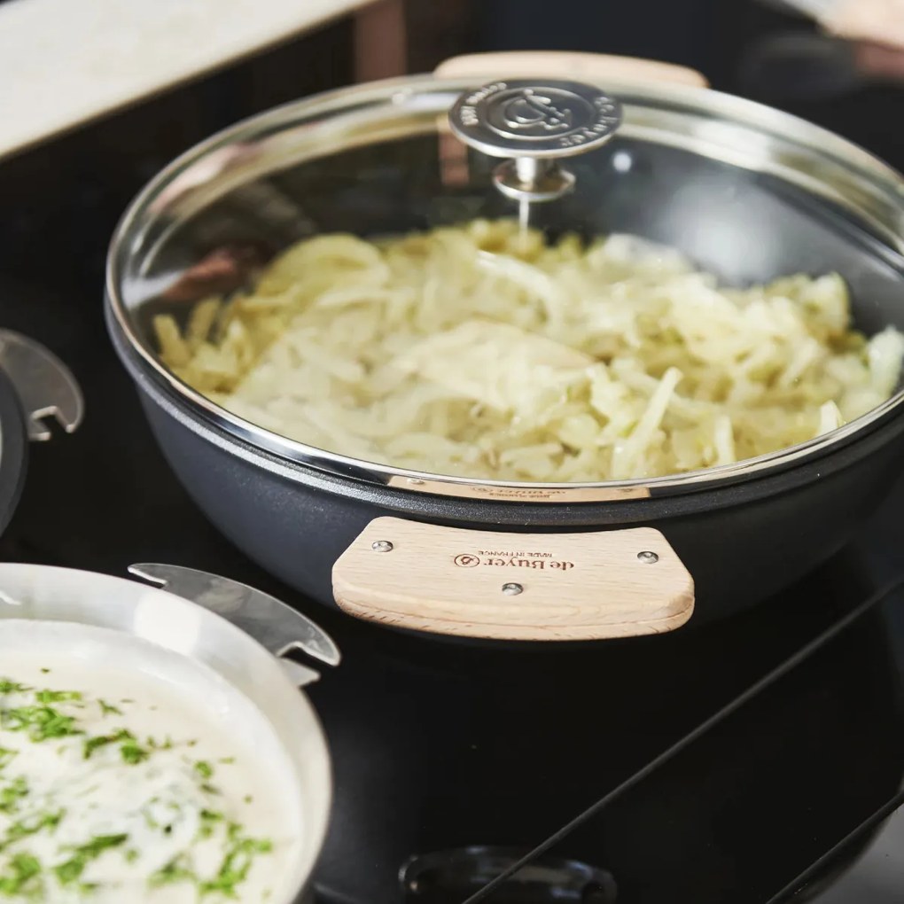 De Buyer 3660.02 LOQY levehető fogantyúpár, fa