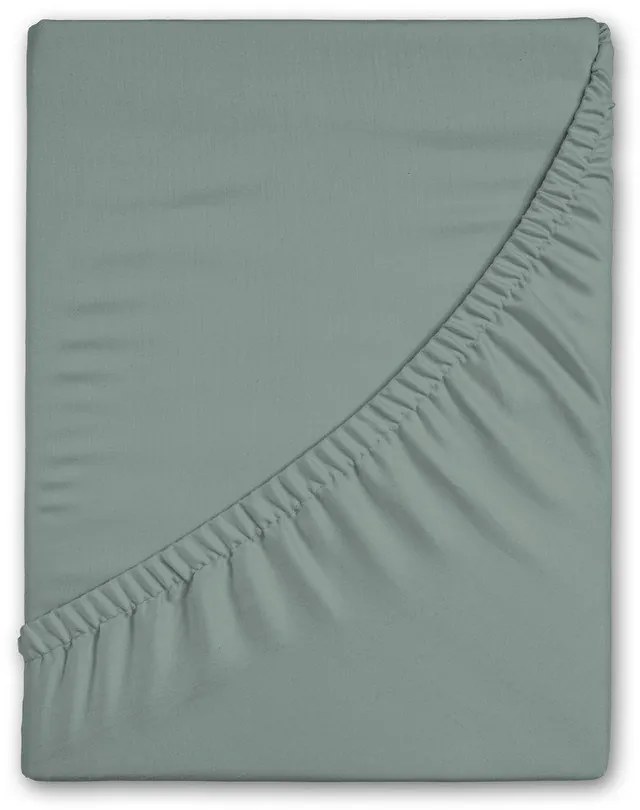 Zöld gumis flanel lepedő 180x200 cm – Good Morning
