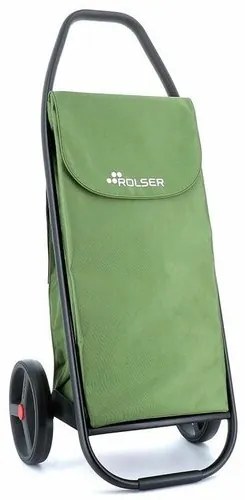 Rolser Com MF 8 Black Tube bevásárlótáska kerekeken, zöld