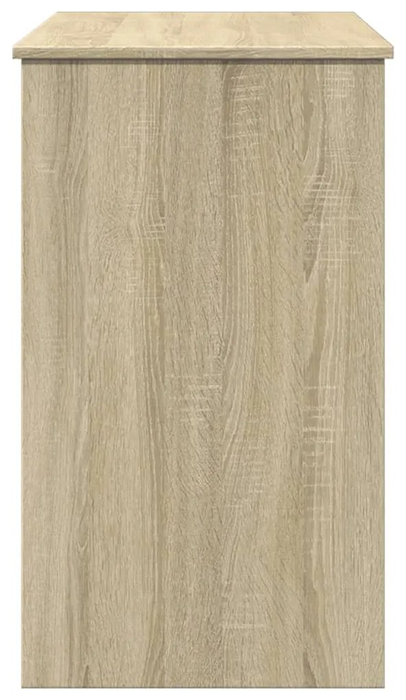 sonoma tölgy színű fésülködőasztal tükörrel 100x45x76 cm