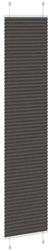 pliszírozott redőny fekete 45x200 cm szövetszélesség 44,4 cm