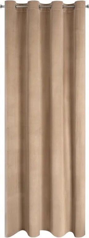 Függöny 140x250 Rosa bézs sötét velúr készre szerelve D91